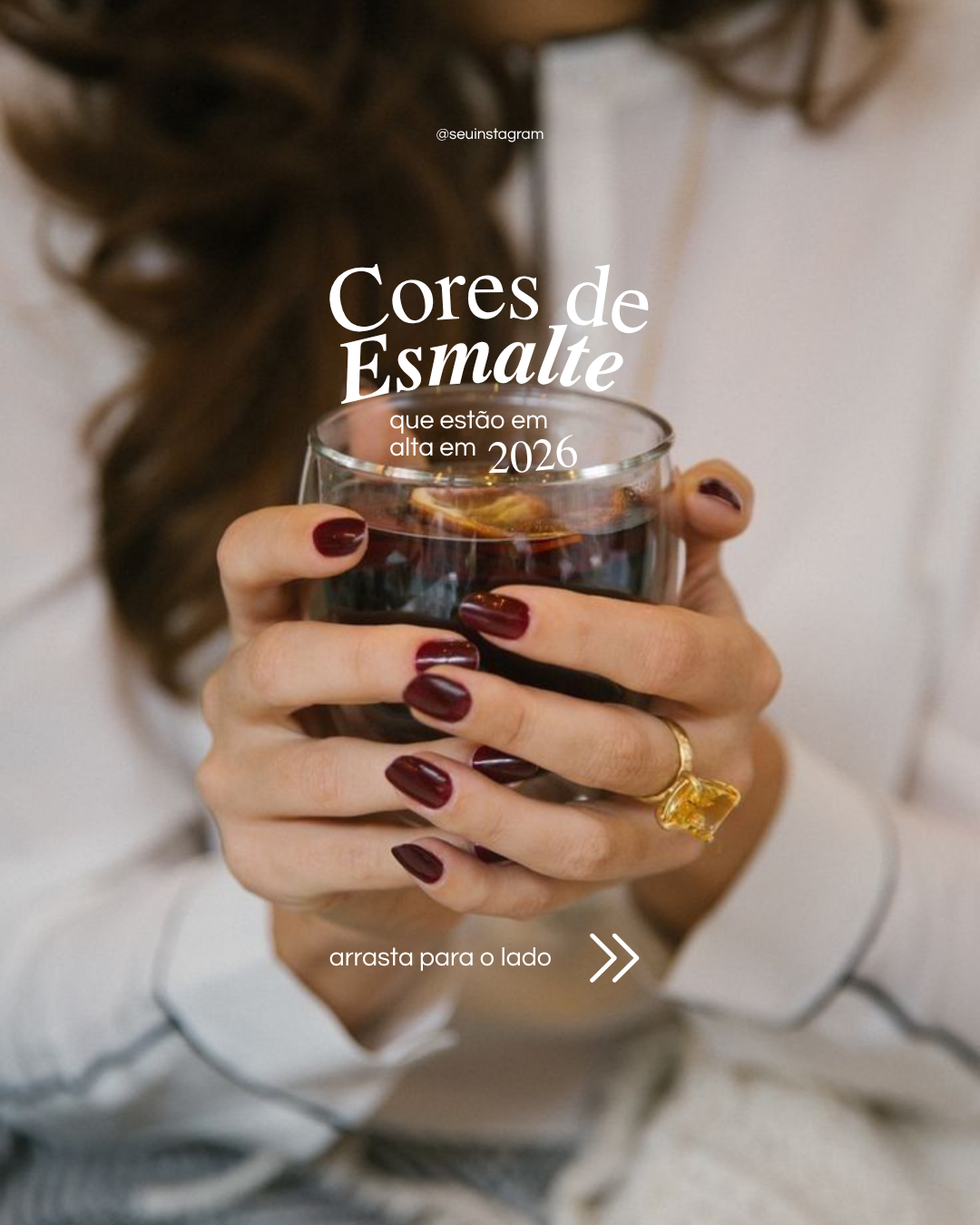 Template sobre tendências de cores de esmalte