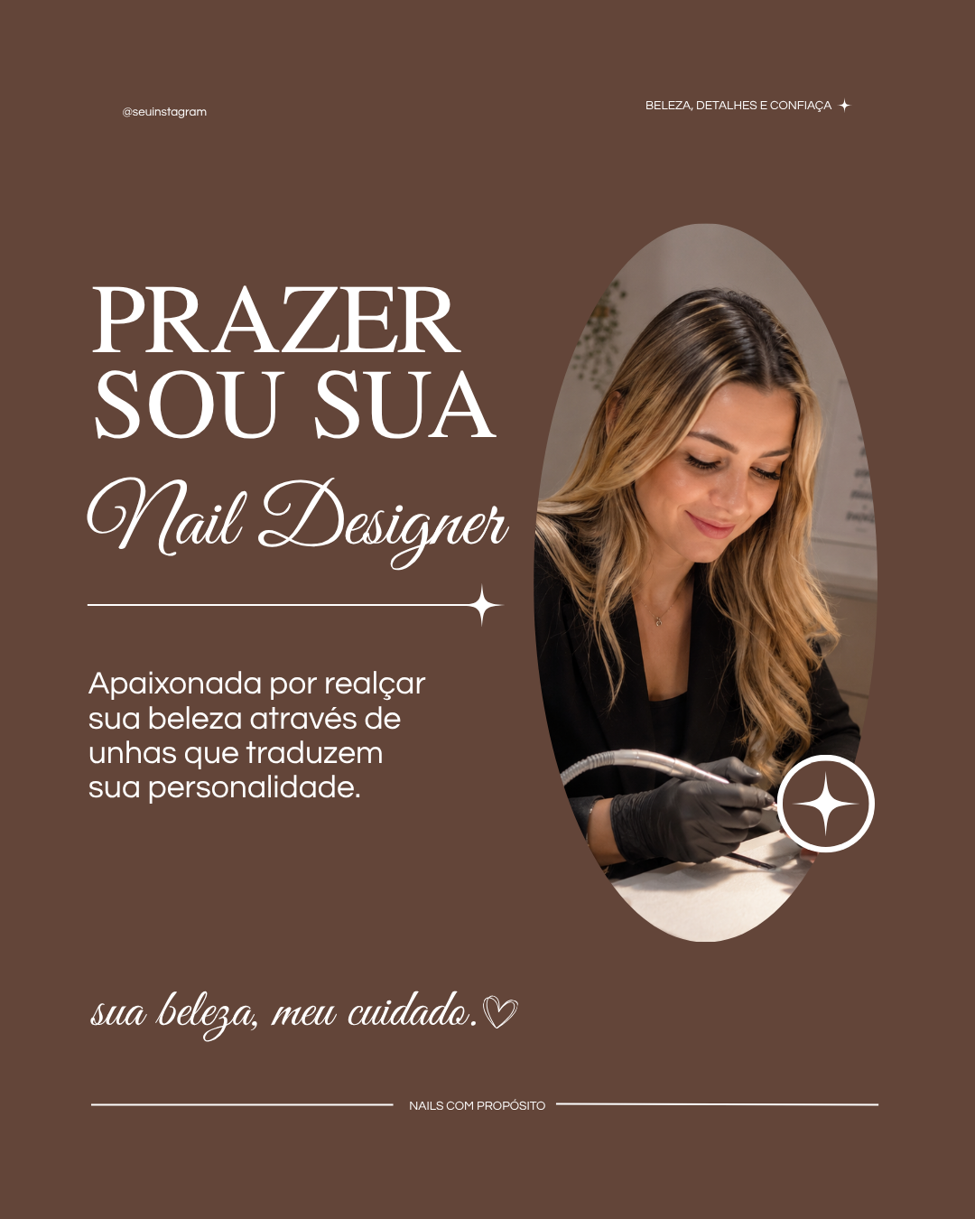 Template de apresentação para Nail Designer