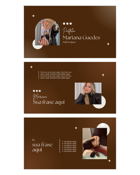 Modelo de portfólio editável para Nail Designers